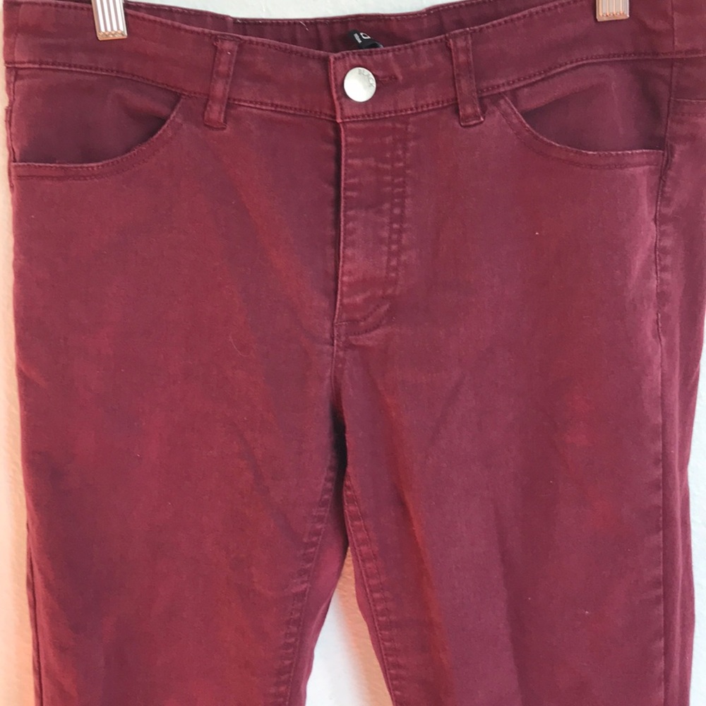 Maroon skinny jeans